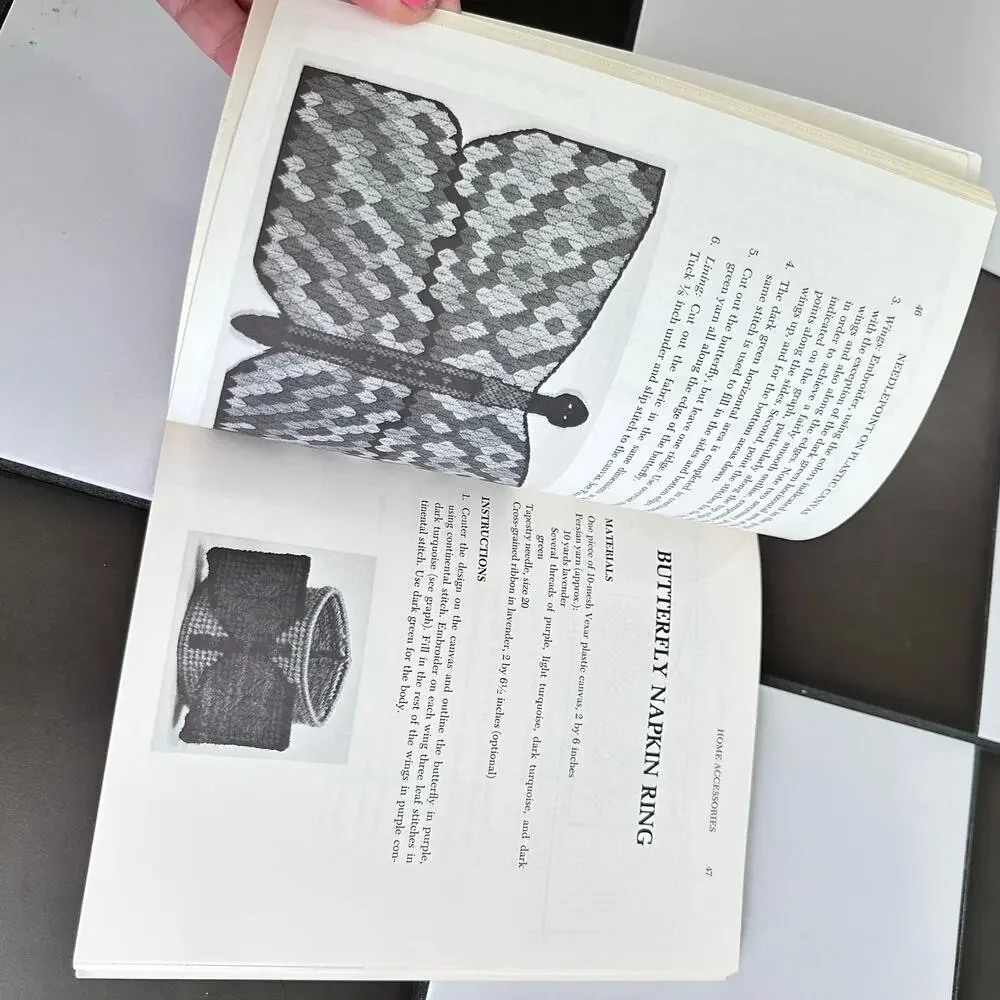 1970s Craft book How to Needlepoint on Plastic Canvas Instruction Patterns